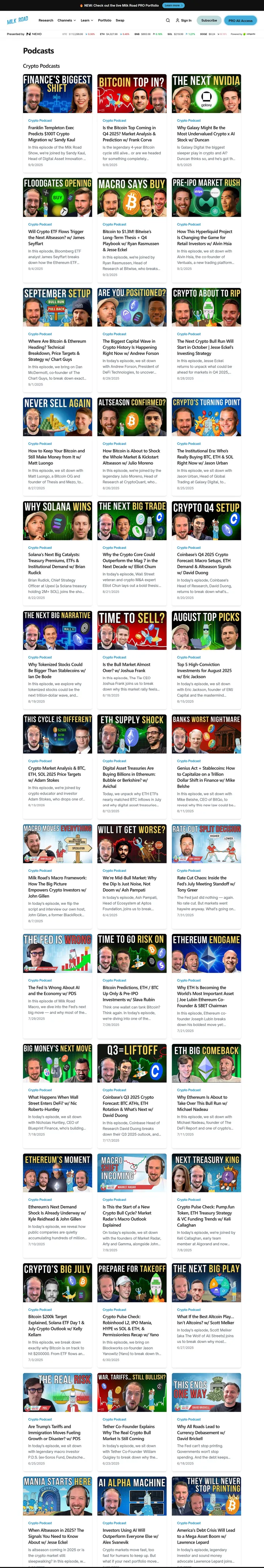 Milkroad Podcast Screenshot