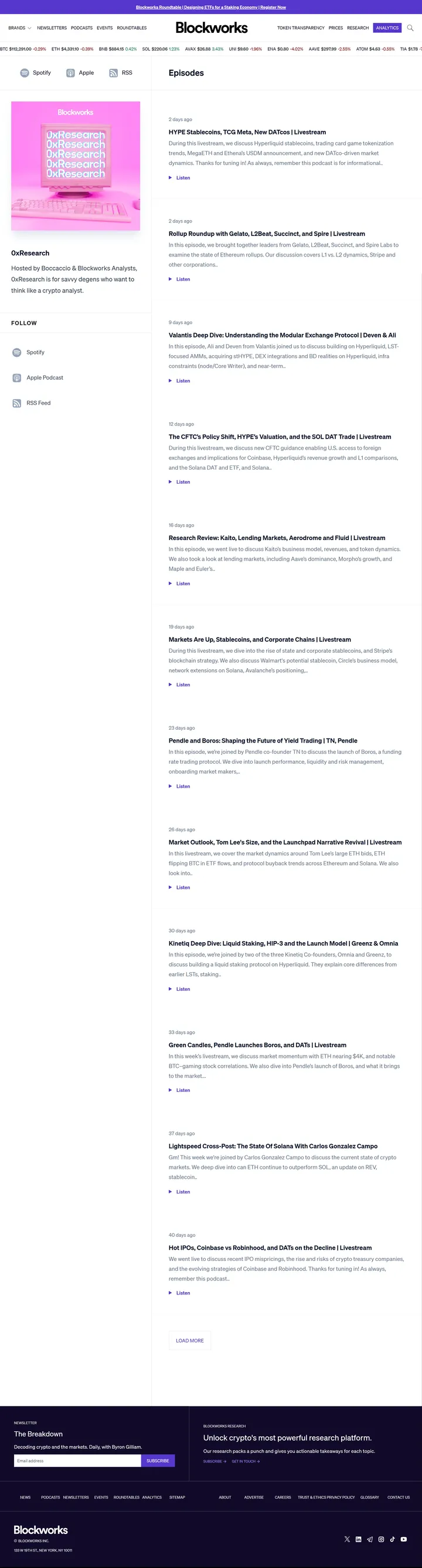 0x Research Podcast Screenshot