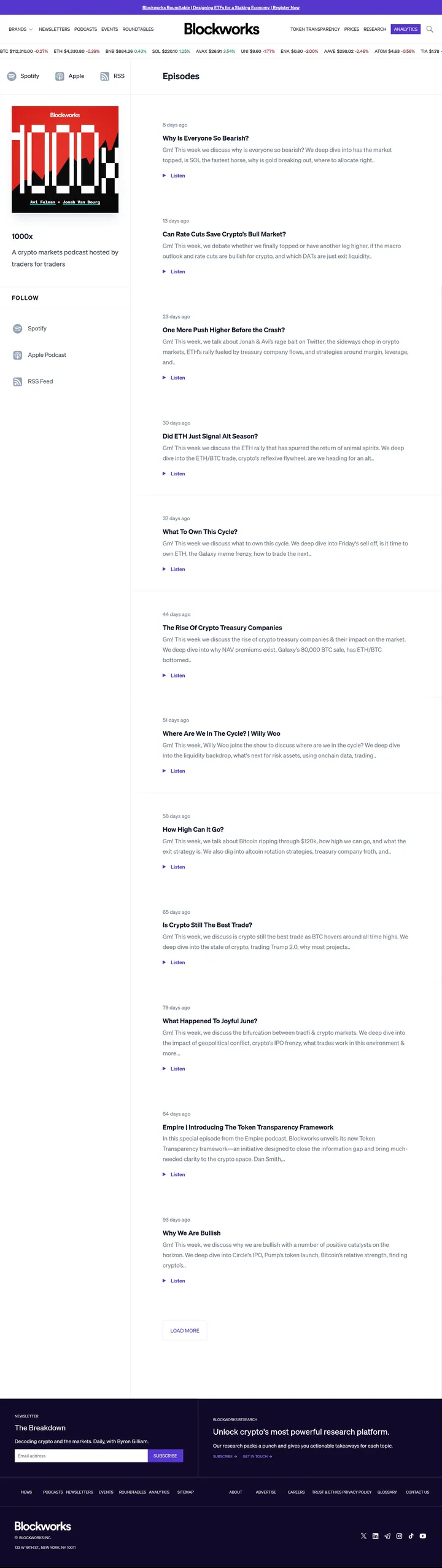 1000x Podcast Screenshot