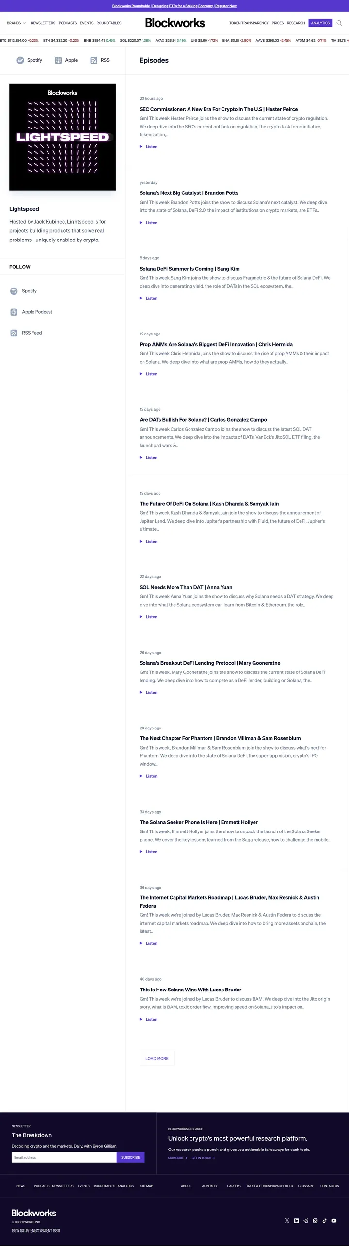 Lightspeed Podcast Screenshot