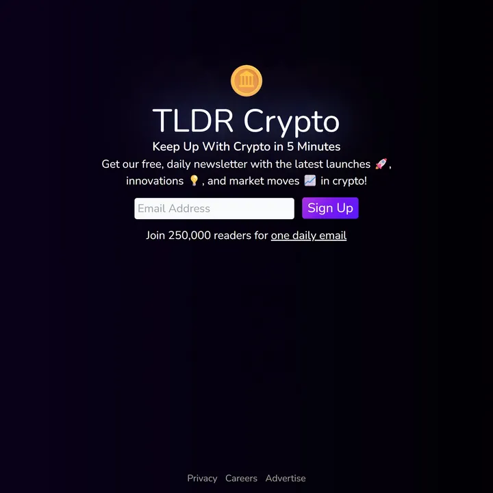 TLDR Crypto Screenshot