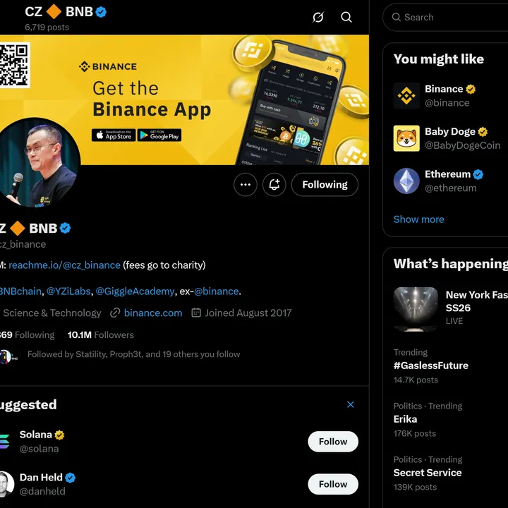Changpeng Zhao - CZ Screenshot