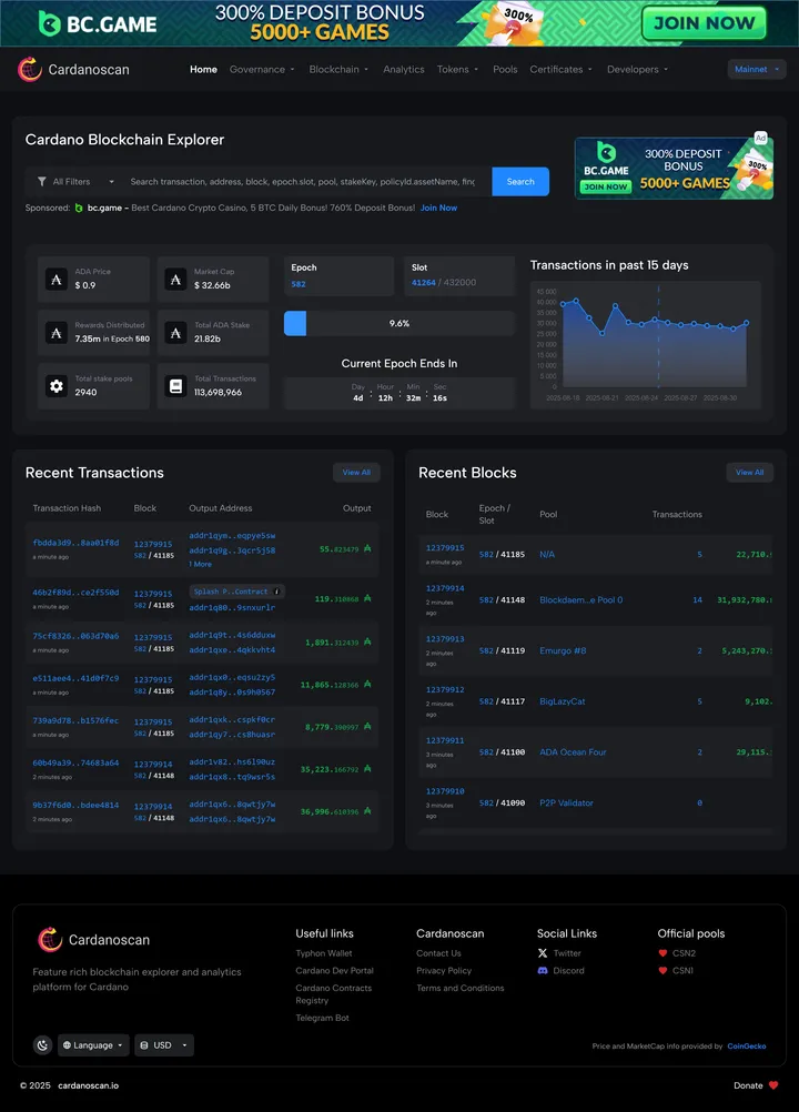 Cardanoscan Screenshot