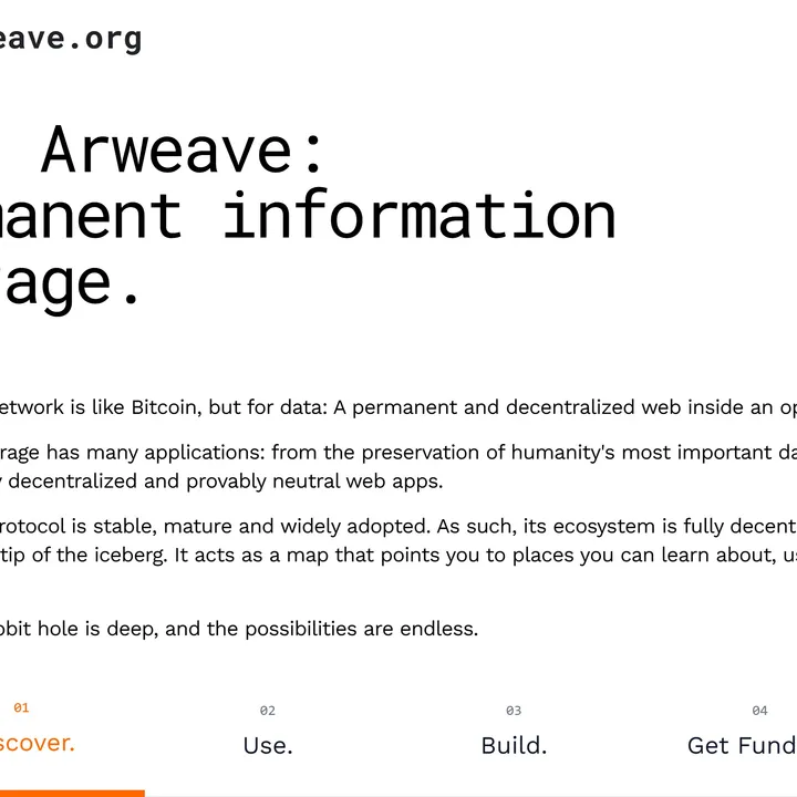 Arweave Screenshot