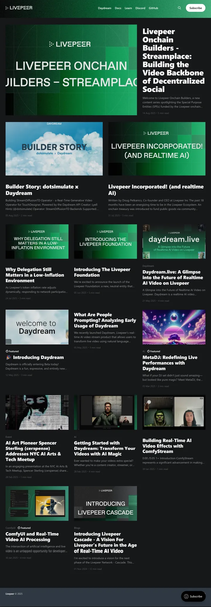 Livepeer Blog Screenshot