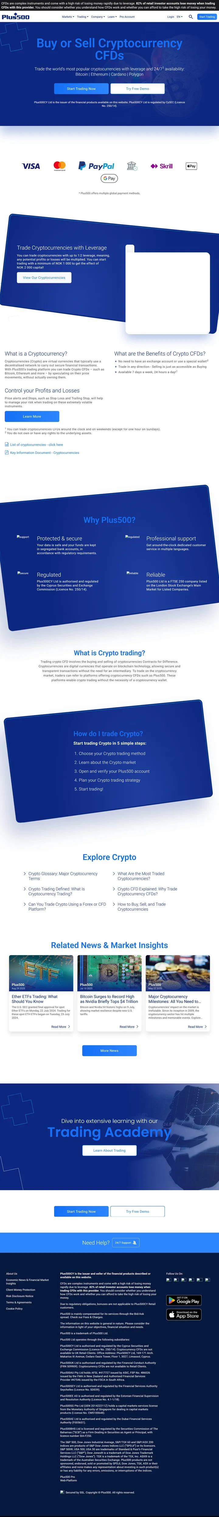 Plus500 Crypto Screenshot