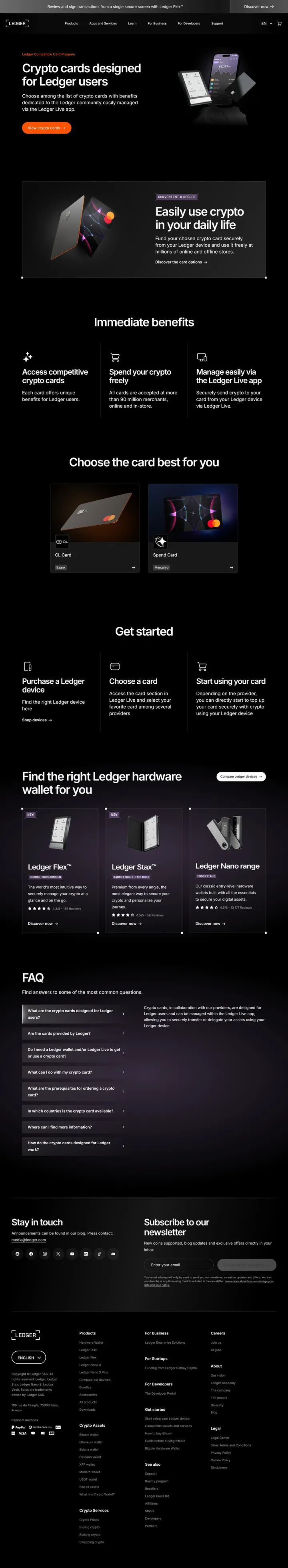 Ledger Card Program Screenshot