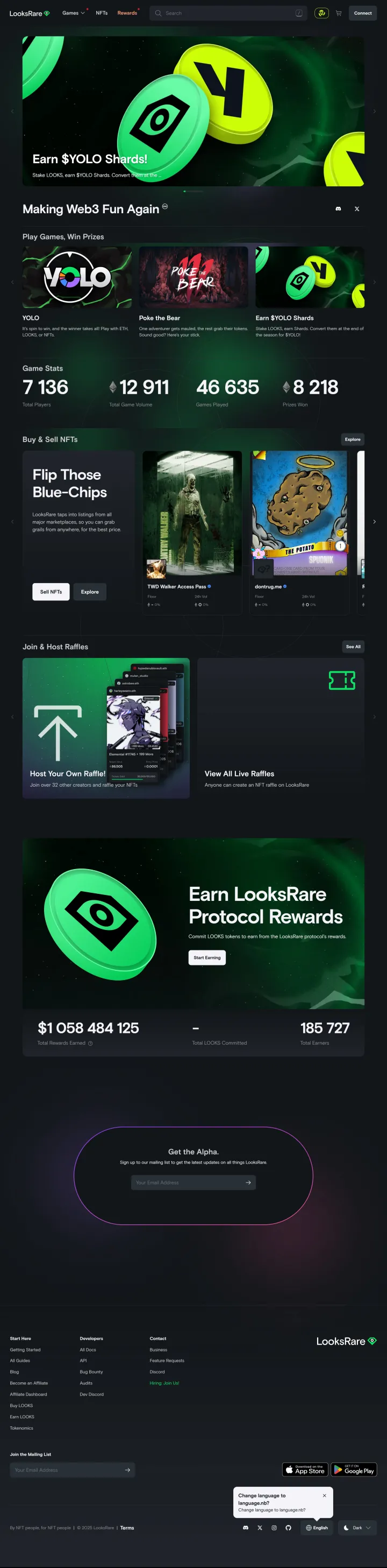 LooksRare Screenshot