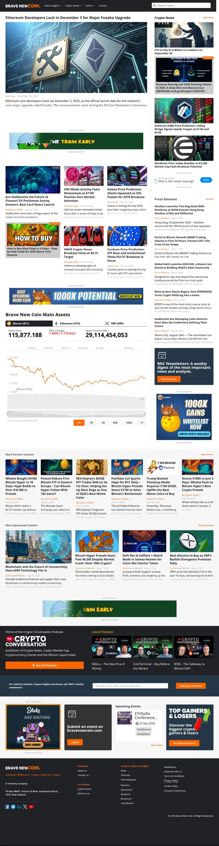 Brave New Coin Screenshot