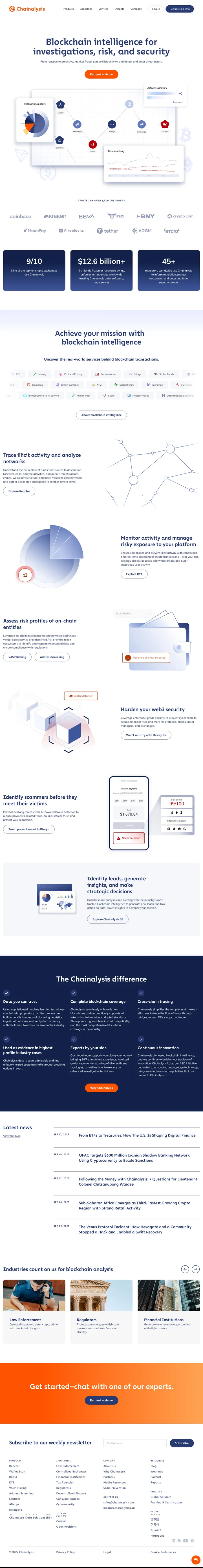 Chainalysis Screenshot