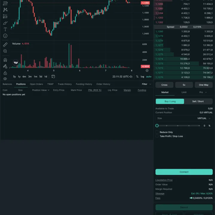 Hyperliquid DEX Screenshot