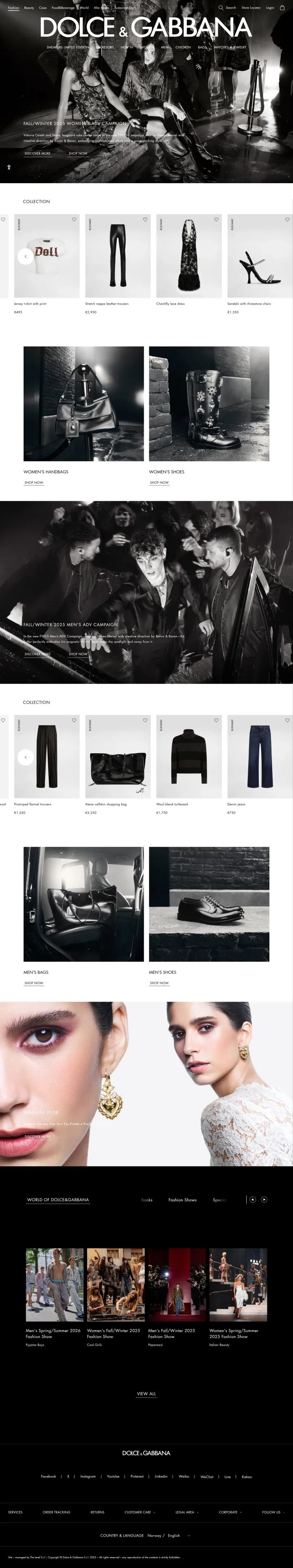 Dolce & Gabbana Screenshot