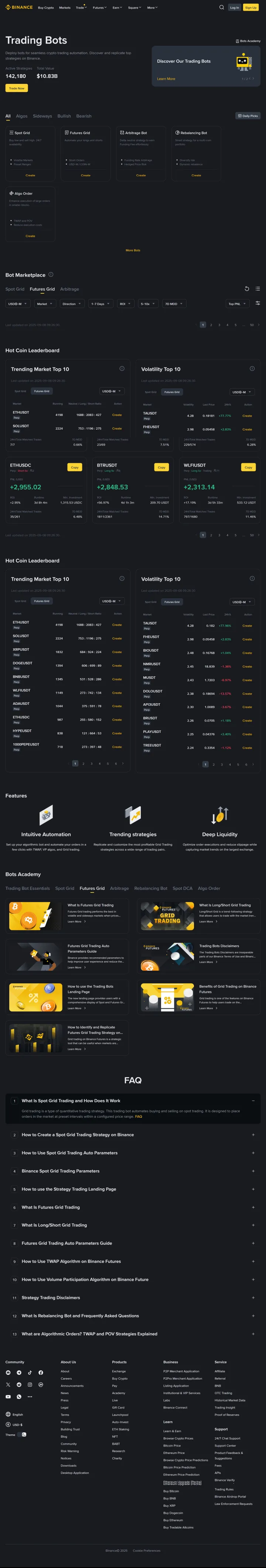 Binance Trading Bots Screenshot